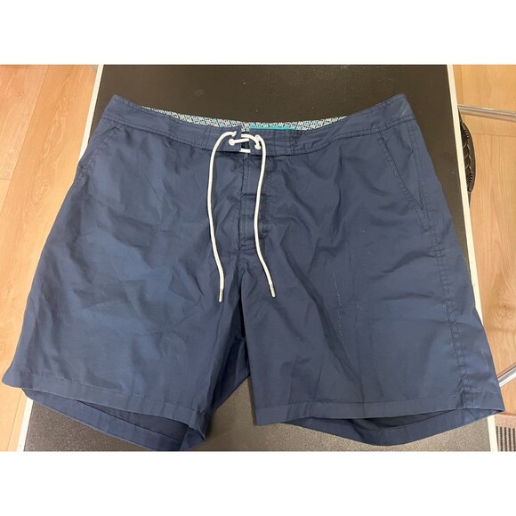 Vintage Bonobos Men's Performance Swim Trunks Navy Drawstring Size 36 - Picture 1 of 4